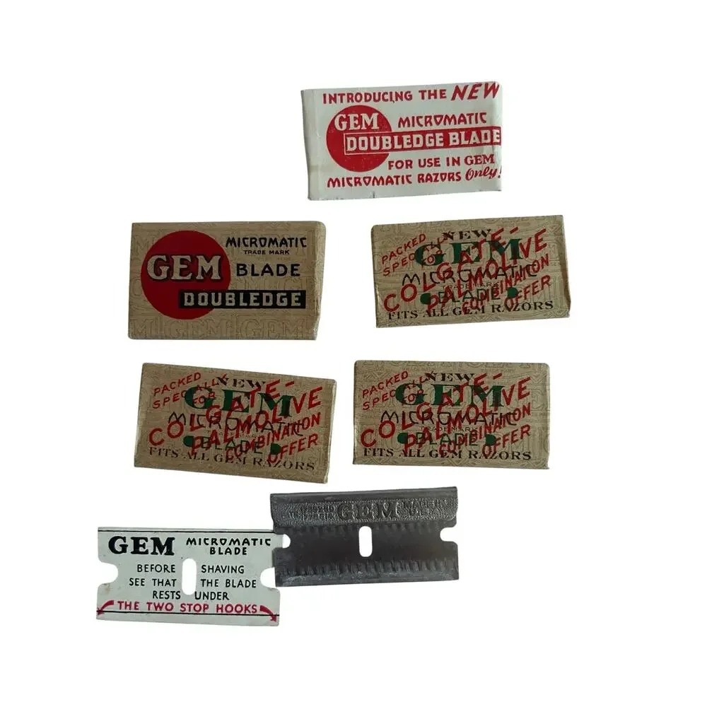 Vintage GEM Micromatic Single Edge Safety Razor w/ Original Hard Case & Blades